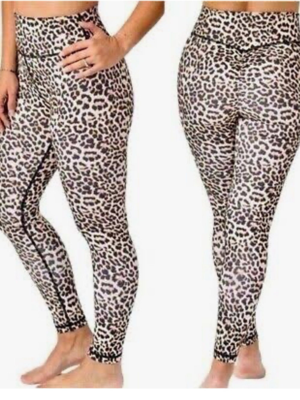 Mid rise Leopard butt scrunch leggings size 8-10
